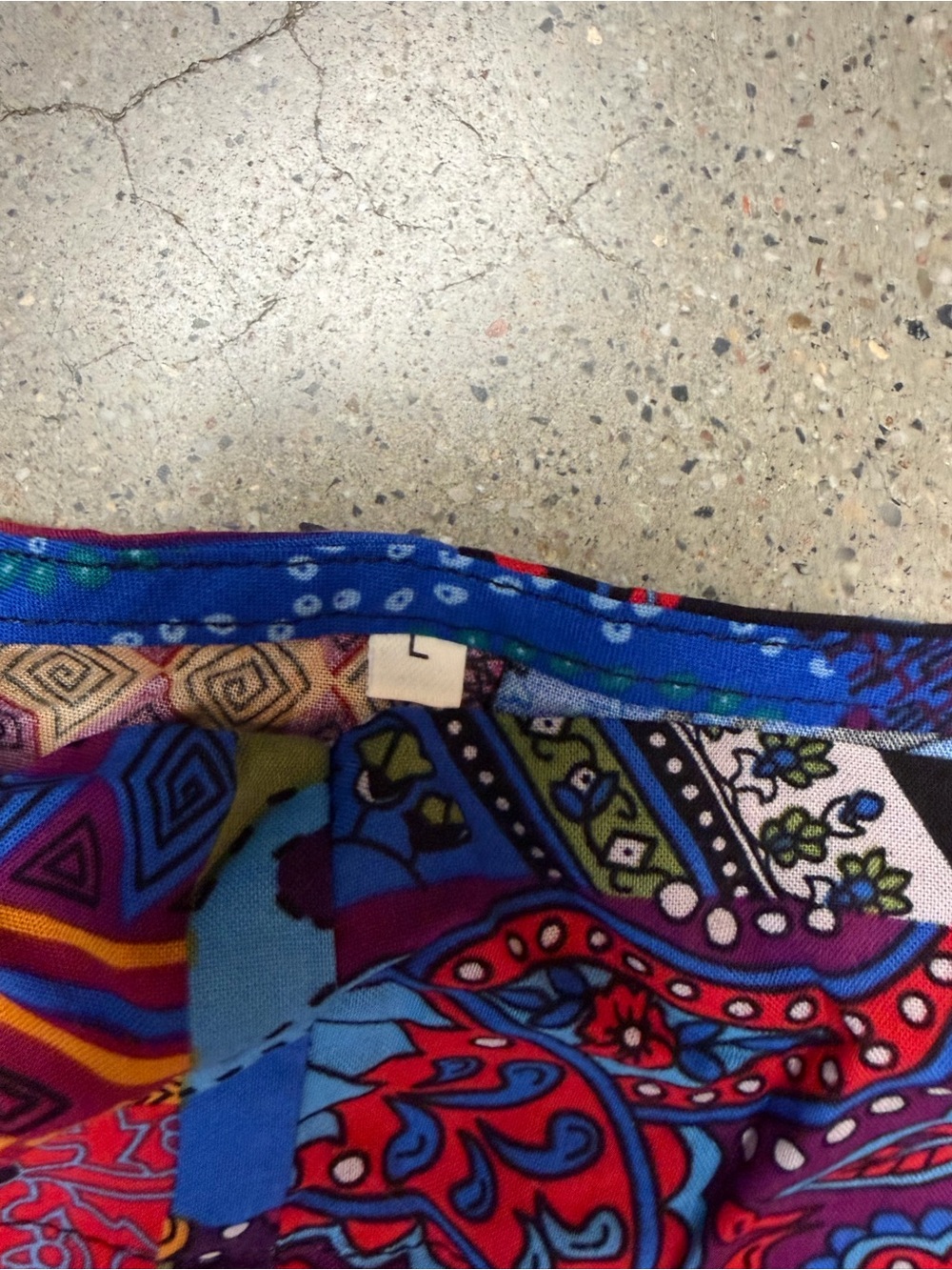 women's Multicolor Patchwork One-Piece Jumpsuit - Picture 3 of 3